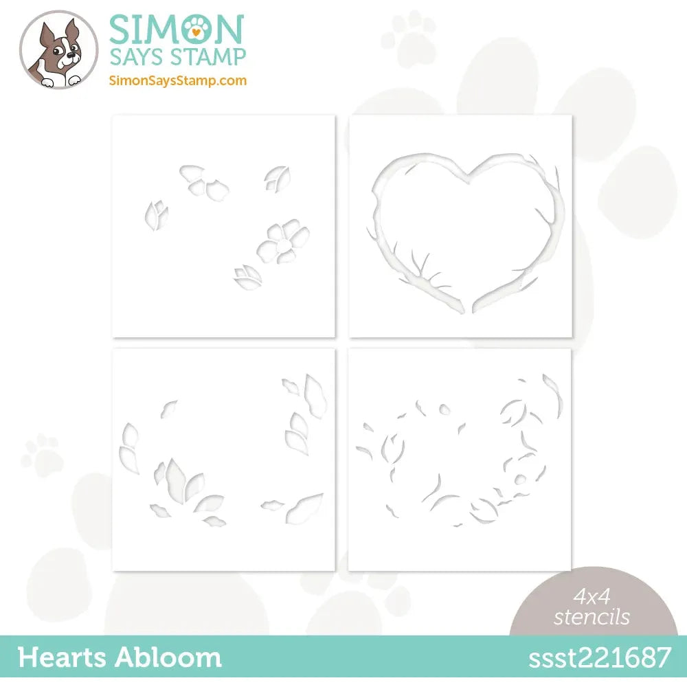 Folk Hearts Stamp & Stencil Combo