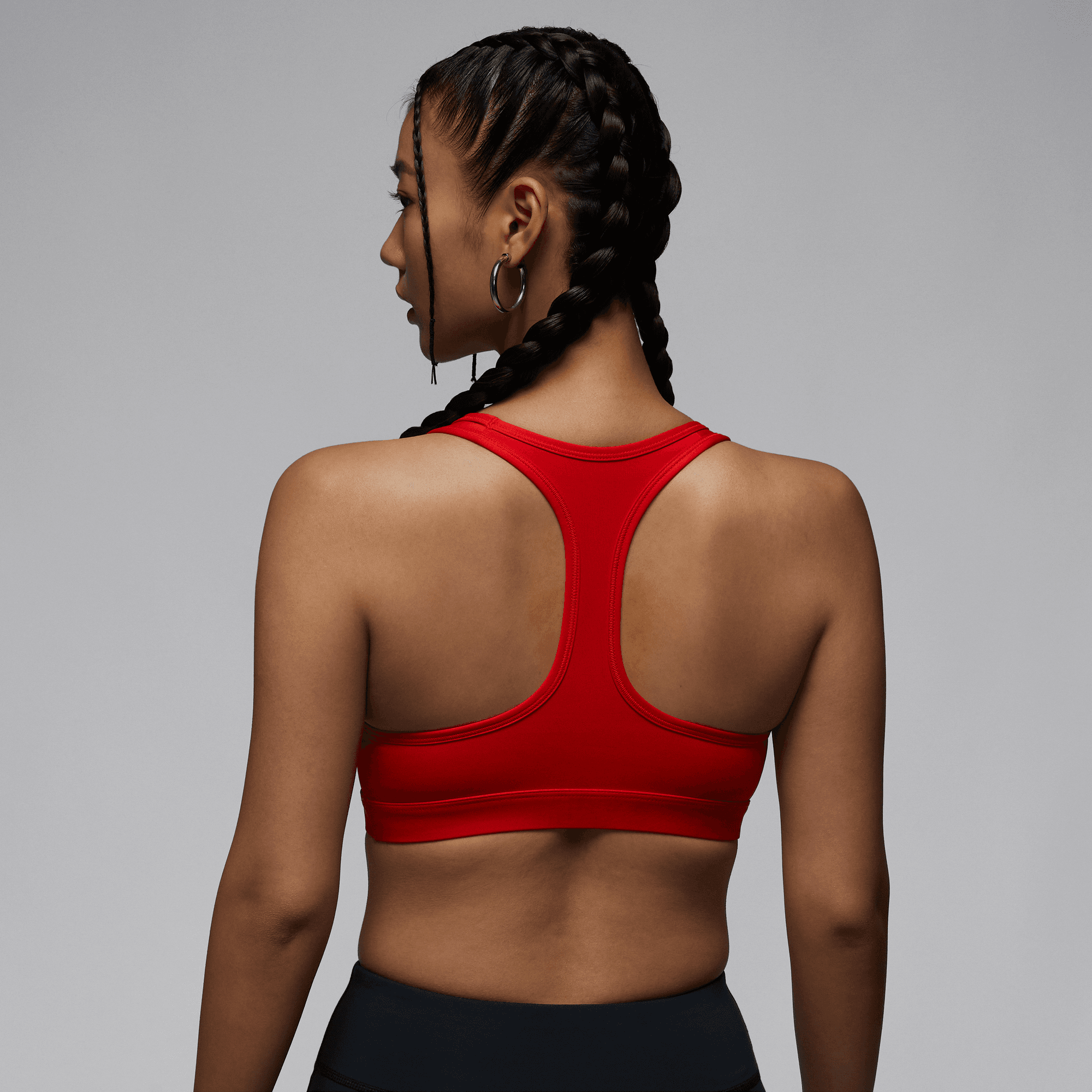 Women Red Medium Impact Sports Bra With Back Mesh – Fitkin