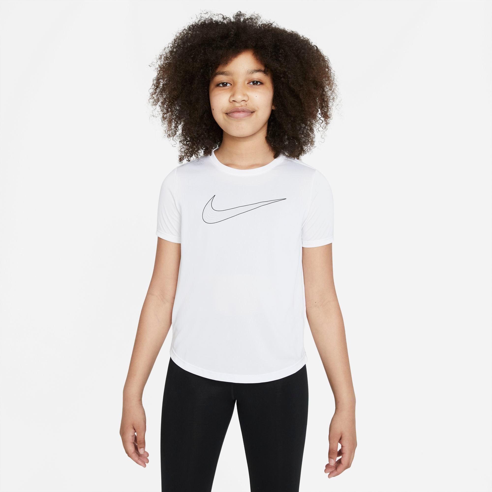 Nike One Older Kids' (Girls') Dri-FIT Short-Sleeve Training Top