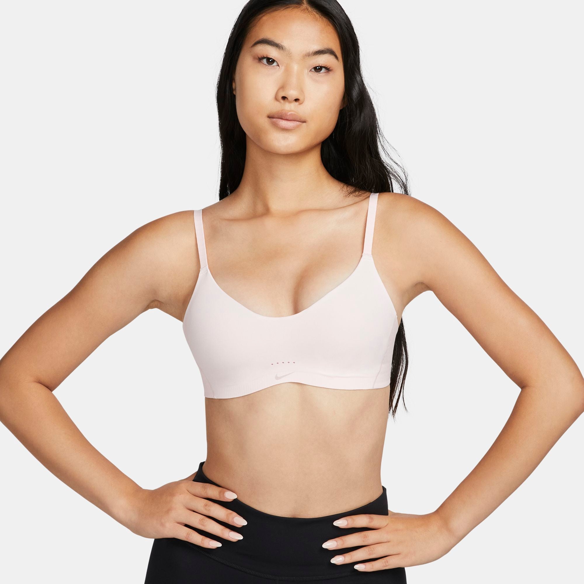 NIKE ALATE WOMEN'S LIGHT-SUPPORT PADDED SPORTS BRA PARTICLE BEIGE