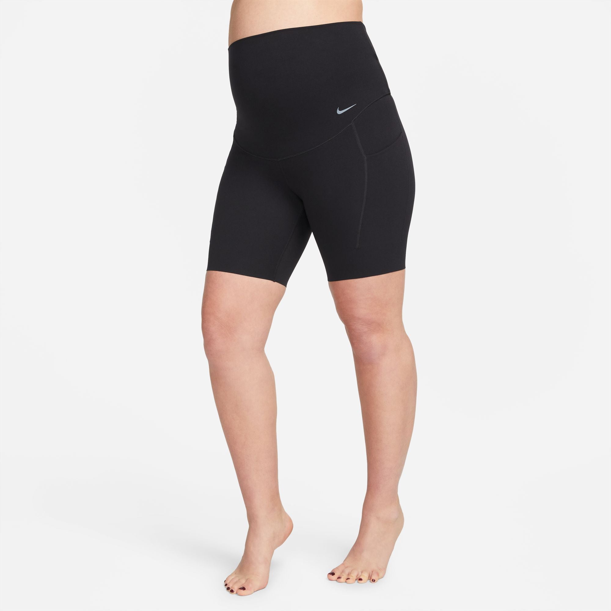 NIKE ONE LEAK PROTECTION: PERIOD WOMENS MID-RISE 7 BIKER SHORTS  BLACK/ANTHRACITE/WHITE – Park Access