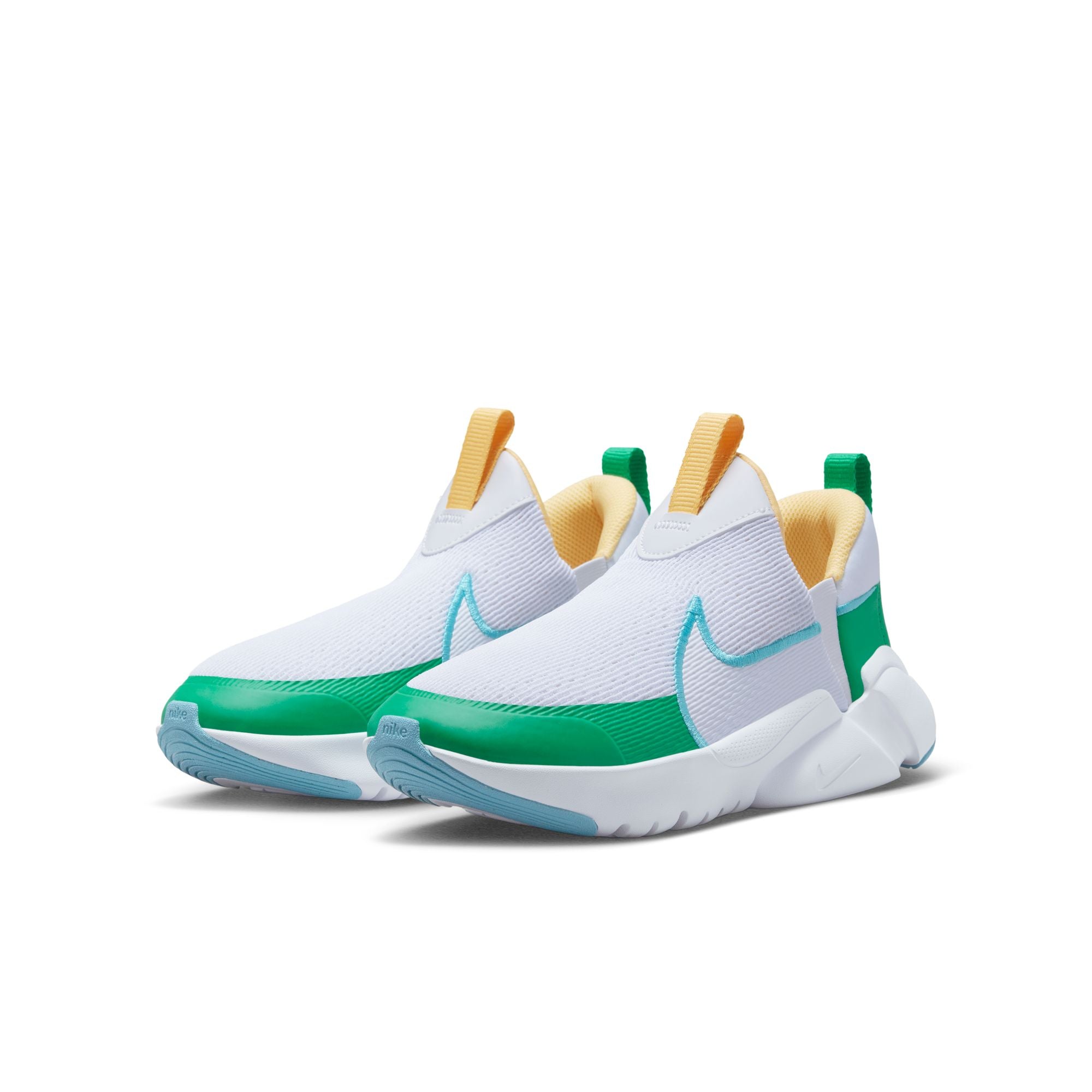 NIKE FLEX PLUS 2 BIG KIDS' RUNNING SHOES WHITE/SIREN RED-JADE ICE