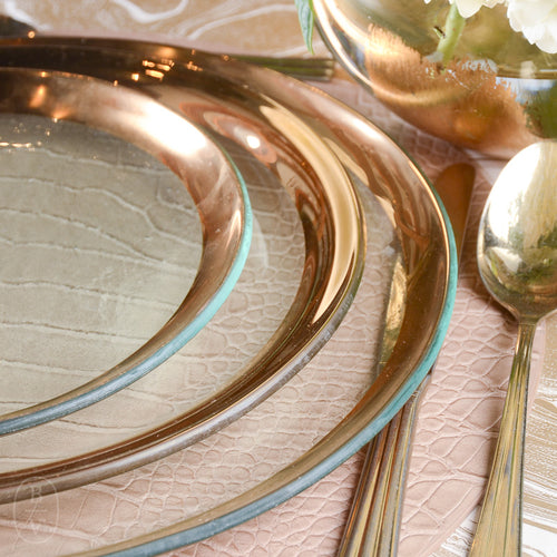 Annieglass Glass Gold Dinnerware