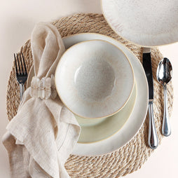 Bella Vita White Green Tabletop Dinnerware Place Setting