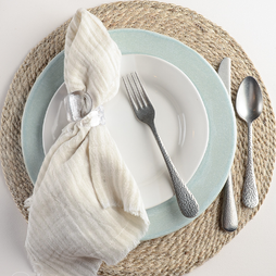 Bella Vita White Blue Tabletop Dinnerware Place Setting