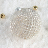 DIAMOND MOLDED GLASS BALL ORNAMENT