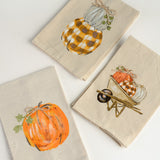 HAND PAINTED PUMPKIN TOWEL