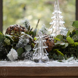 FIVE SIDED GLASS EVERGREEN TREE