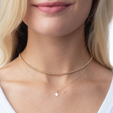 SIGNATURE CROSS GOLD CHARM NECKLACE