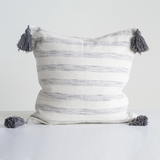 COTTON SQUARE WOVEN STRIPED PILLOW