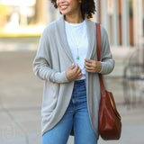 MALIBU BRUSHED TERRY CIRCLE CARDIGAN