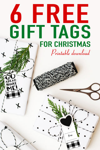 6 free Christmas gift tags printable download