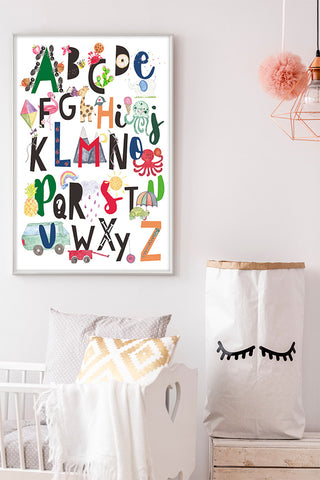 alphabet nursery wall art