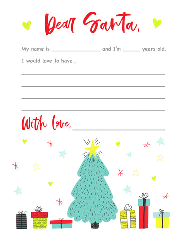 christmas tree letter to Santa