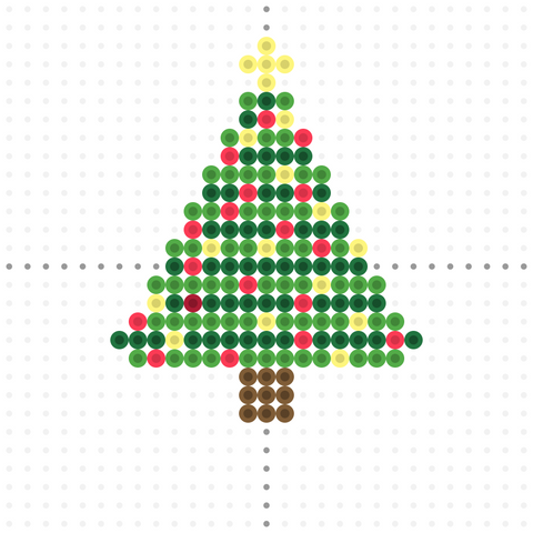 christmas tree perler bead design