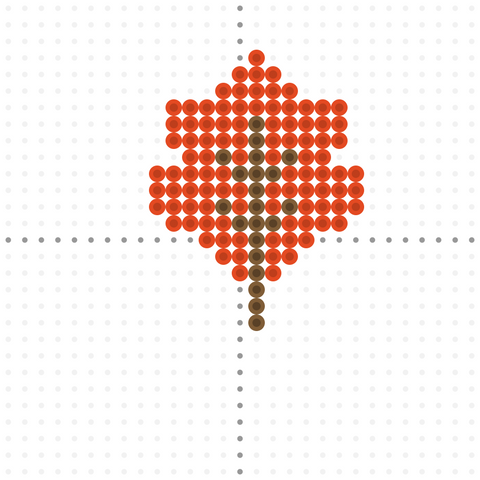 fall leaf perler bead design