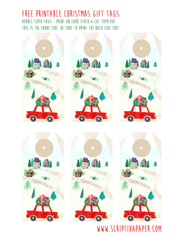 free printable Christmas Gift Tags