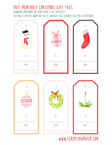 free printable Christmas Gift tags
