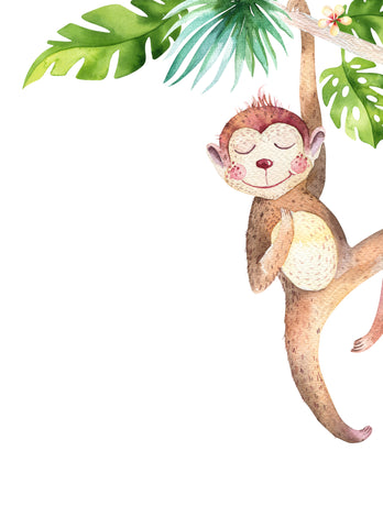 FREE printable monkey baby shower invitation template