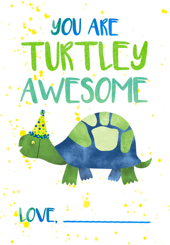 free printable turtle valentines for classroom kids