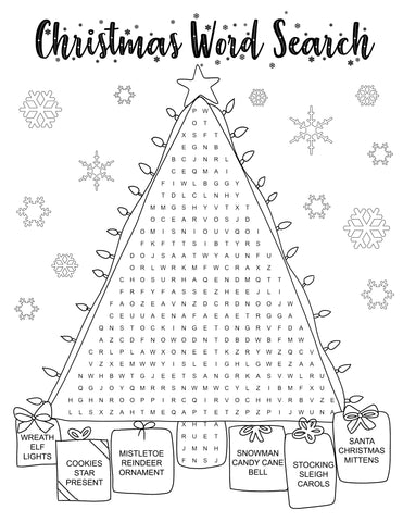 black and white christmas printable for kids