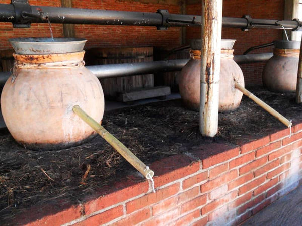 Destilación de mezcal en ollas de barro