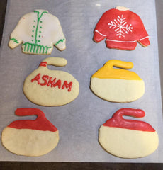 Curling Rock Cookie and Sweater