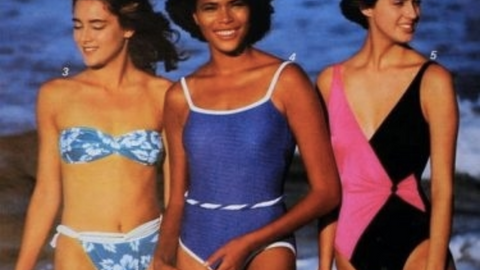 women in the 90's wearing swimwear