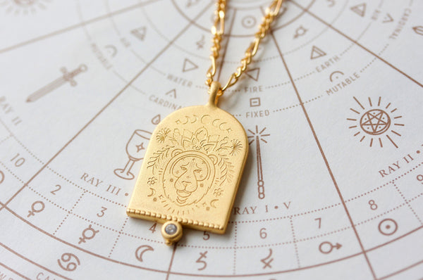 Leo Gold Zodiac Star Sign Necklace