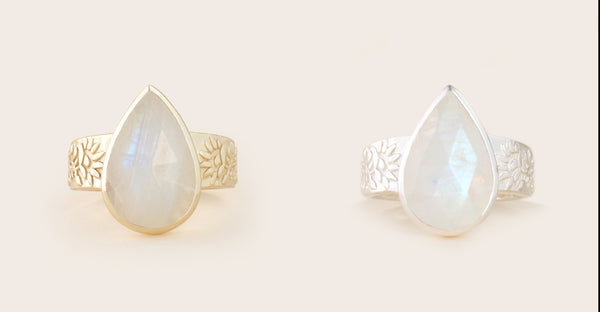 June Moonstone Birthstone Ring Jewellery