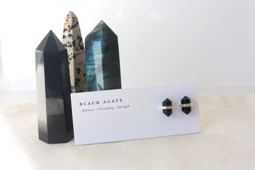 Crystal Healing Gemstone Stud earrings