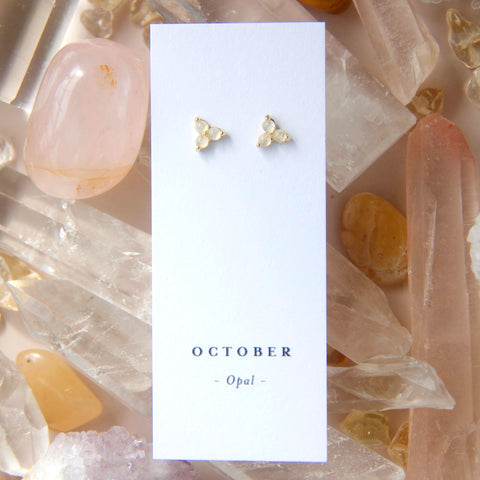 October Birthstone Studs Crystal Jewellery NZ