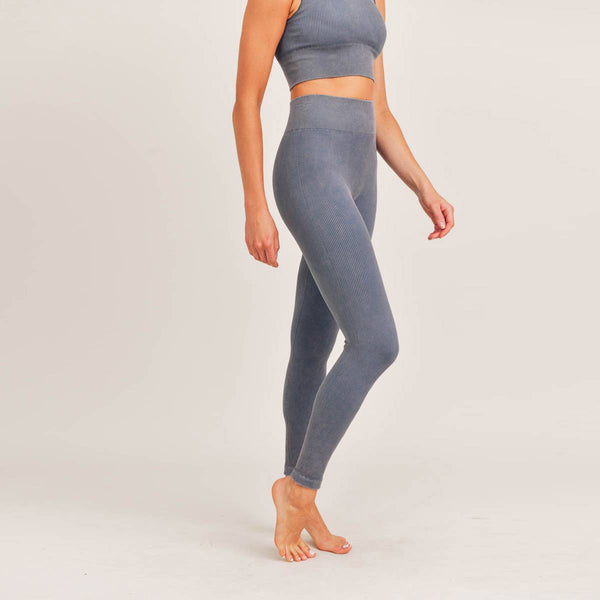 Mono B Bronze High Waist Essential Solid Leggings *Final Sale*