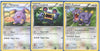 Exploud, Loudred and Whismur - Rare Pokemon Card Evolution Set (Plasma Storm #105, #106 and #107)