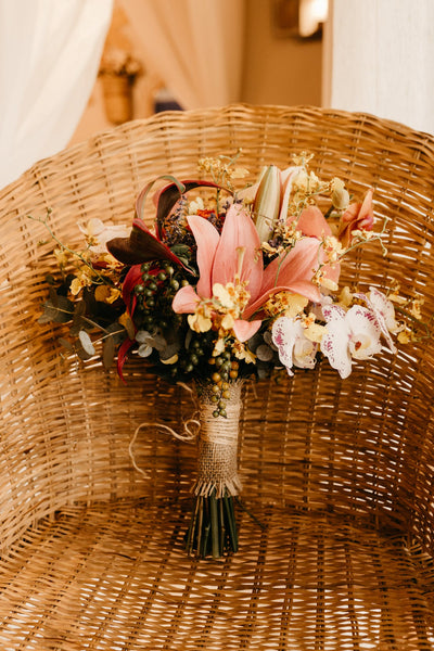 ramo de flores preservadas para novia