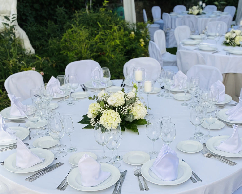 centro de mesa bodas blanco