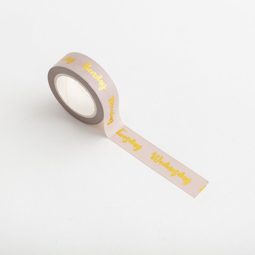 Gold Foil Spot Black Washi Tape