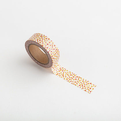 Red & Gold Spots Foil Washi Tape