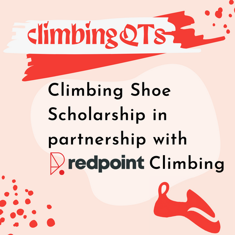 Redpoint Climbing shoe scholarship in partnership with ClimbingQTs