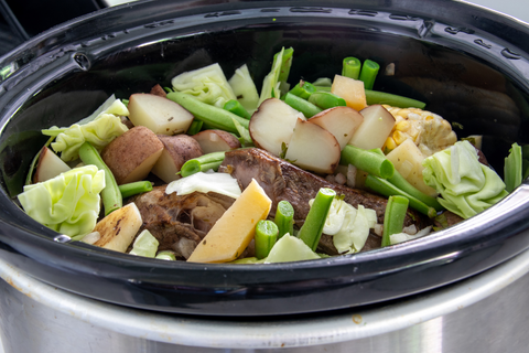 Why is making dog food in a crockpot a good idea?