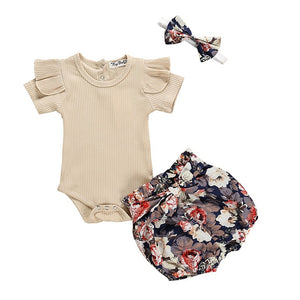 baby girl clothes with matching headbands