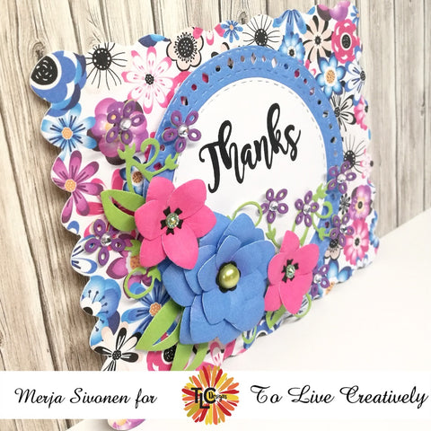 Colourful flower card 2