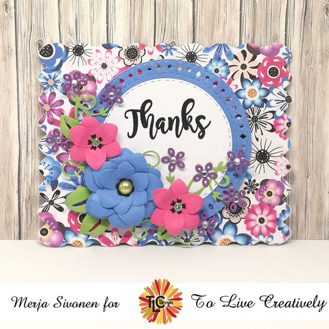 Colourful flower card