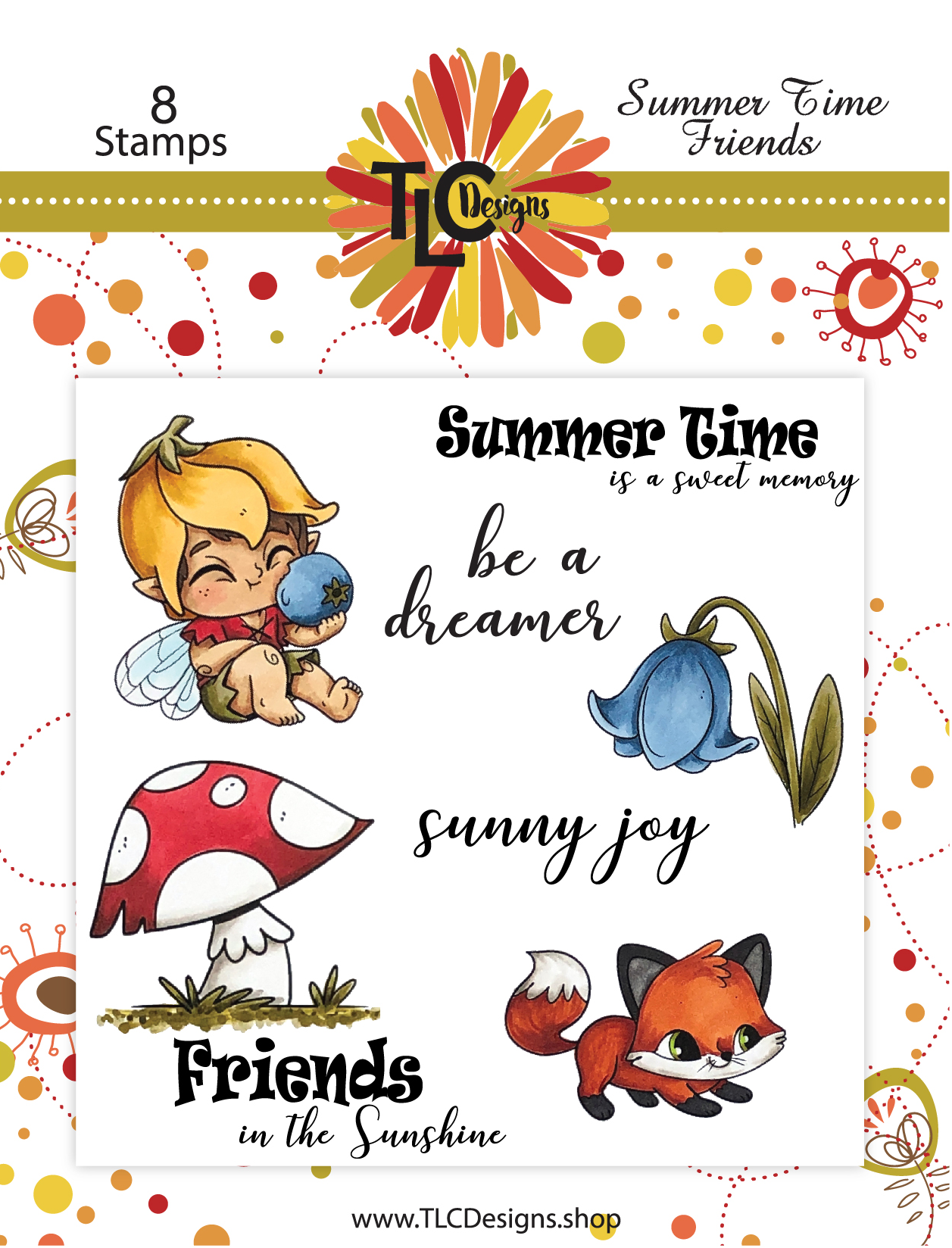 TLC Designs Summer Time Friends stamp set