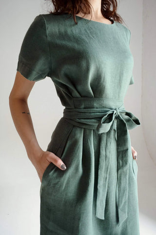 belted-linen-dress