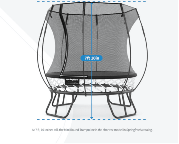 Springfree Trampoline 6 ft Trampoline height.