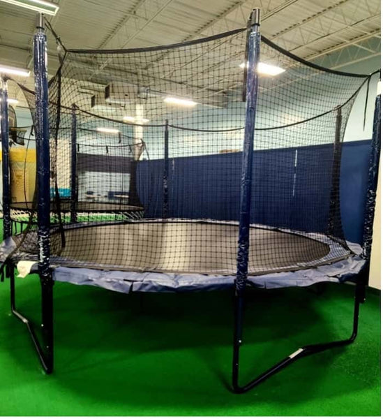High-quality padding on a spring trampoline.