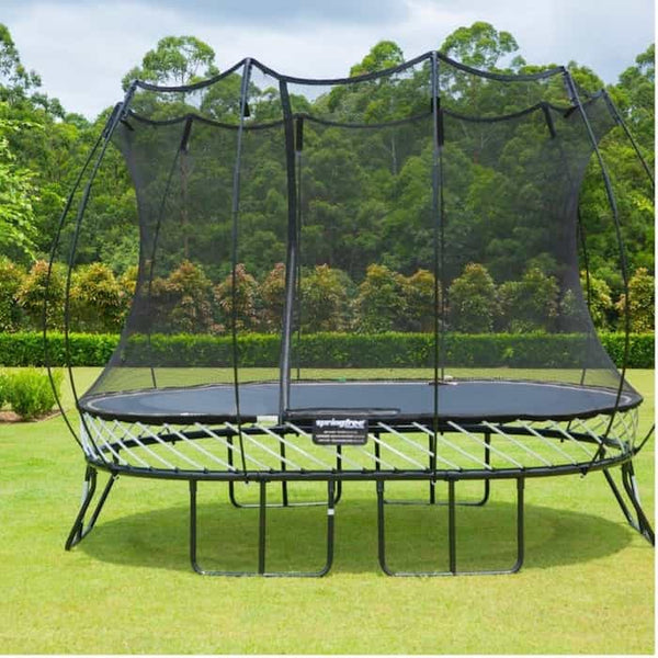 A Springfree Oval Trampoline.