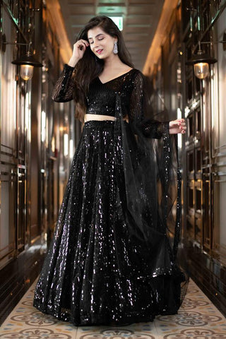 black lehenga