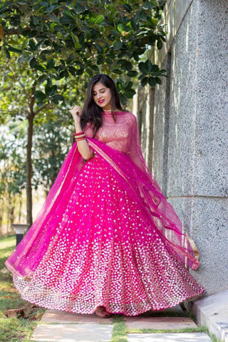 rani pink lehenga